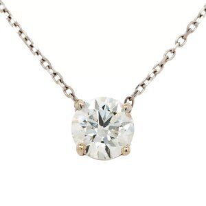 Round Brilliant GIA Diamond on a 14k White Gold Chain